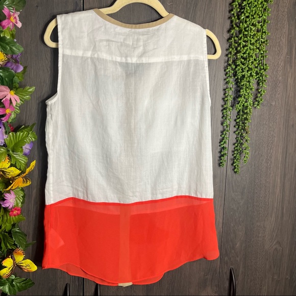 „💙2/$40💙NWT Michael Kors Sleeveless Button Down Blouse Size Small - Picture 10 of 16